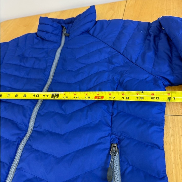 Columbia Puffer Jacket Large Blue Full Zip Coat Pockets Thermal Coil Women’s - Picture 10 of 14